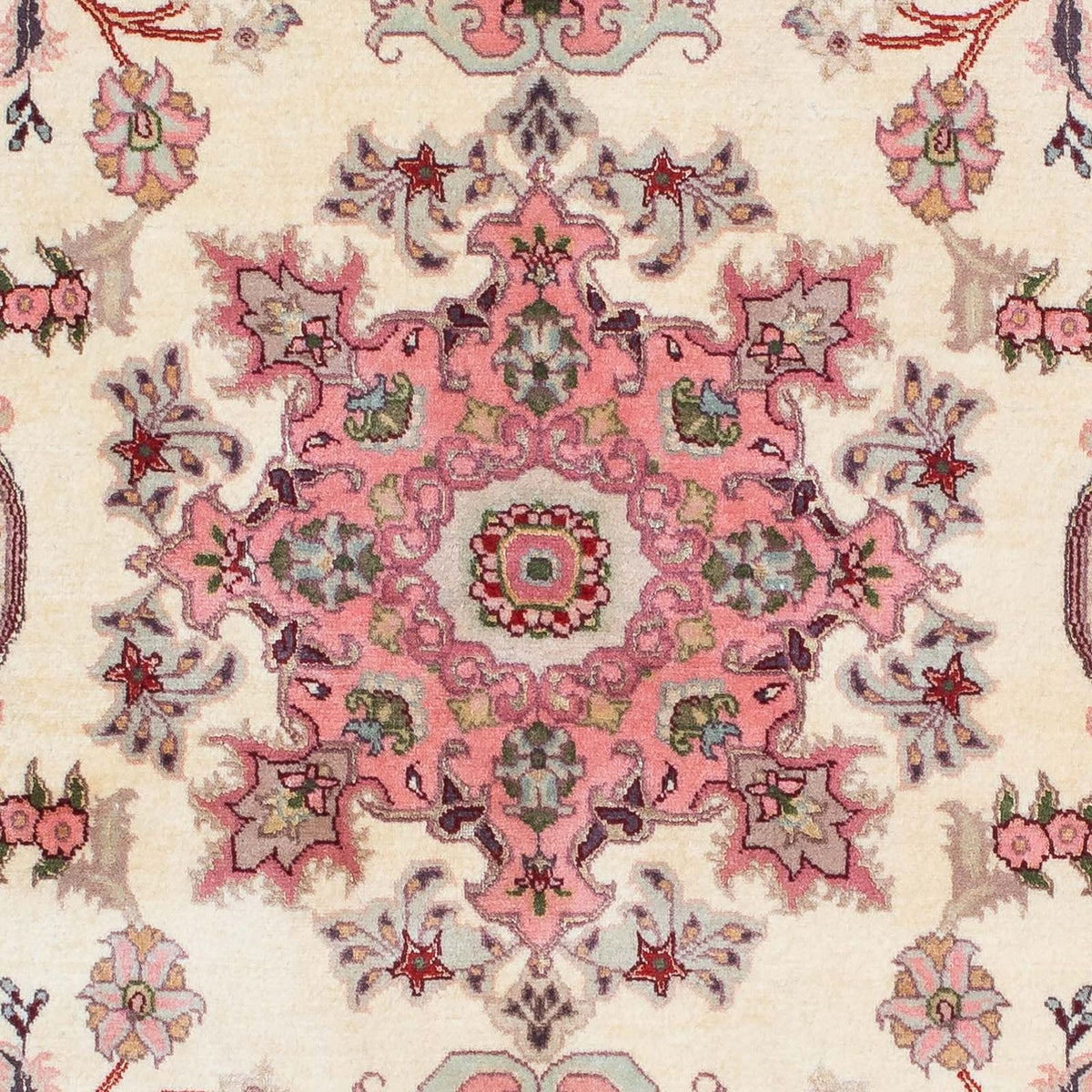 Tapis de couloir Tapis persan - Tabriz - Royal - 198 x 83 cm - beige