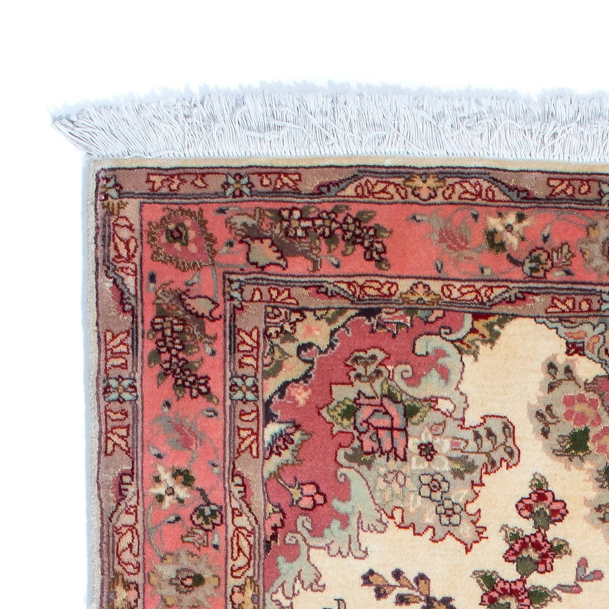 Tapis de couloir Tapis persan - Tabriz - Royal - 198 x 83 cm - beige