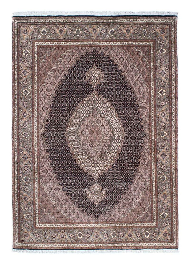 Tapis persan - Tabriz - 209 x 152 cm - marron clair