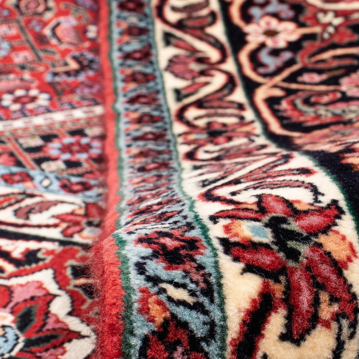 Tapis persan - Bidjar - 295 x 253 cm - rouge foncé