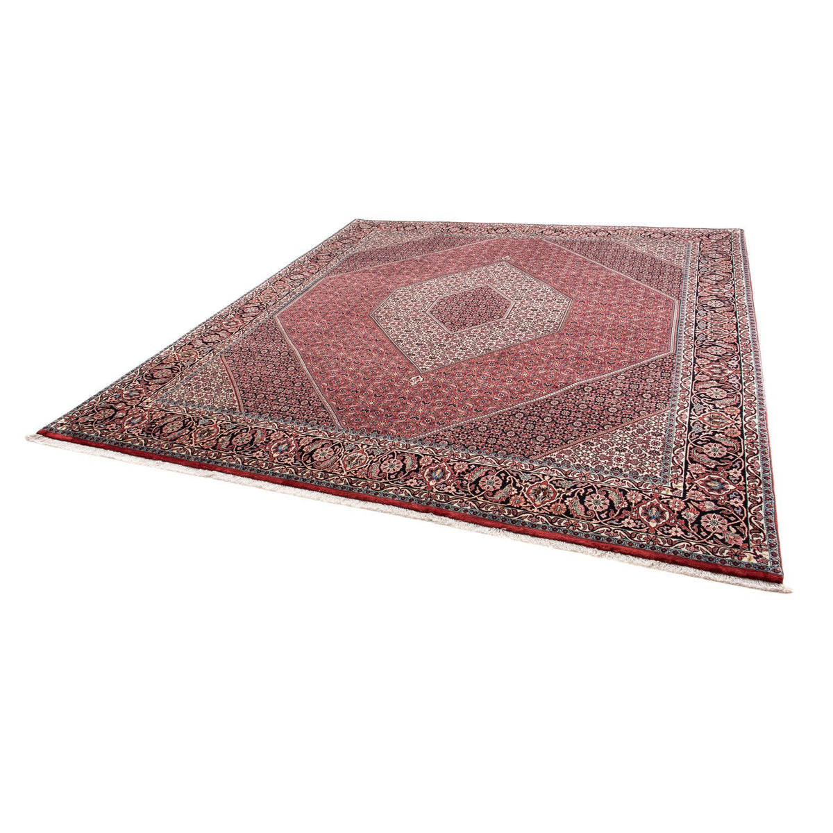Tapis persan - Bidjar - 295 x 253 cm - rouge foncé