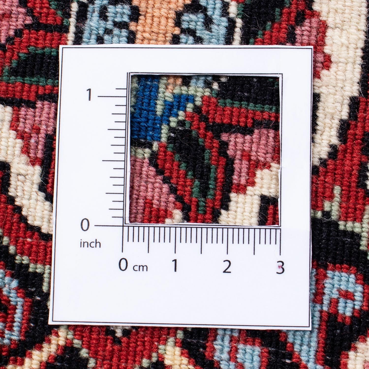 Tapis persan - Bidjar - 295 x 253 cm - rouge foncé
