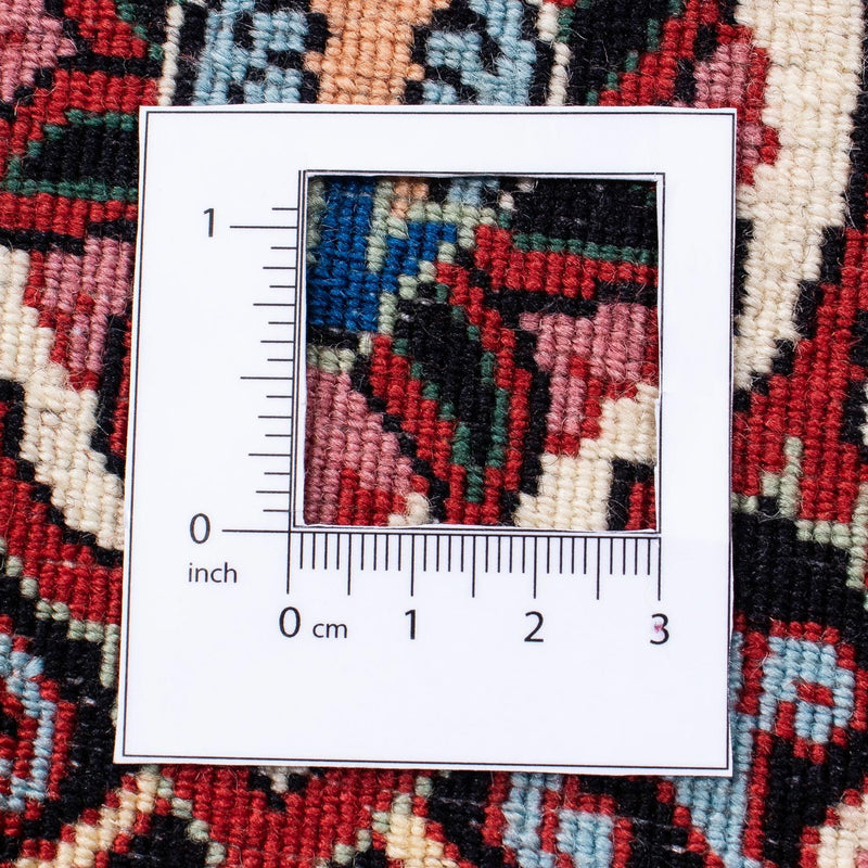 Tapis persan - Bidjar - 295 x 253 cm - rouge foncé