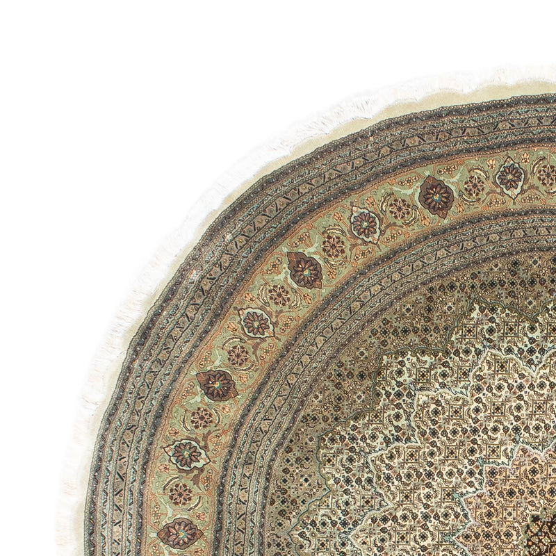 Tapis persan - Tabriz - Royal ronde  - 195 x 195 cm - beige