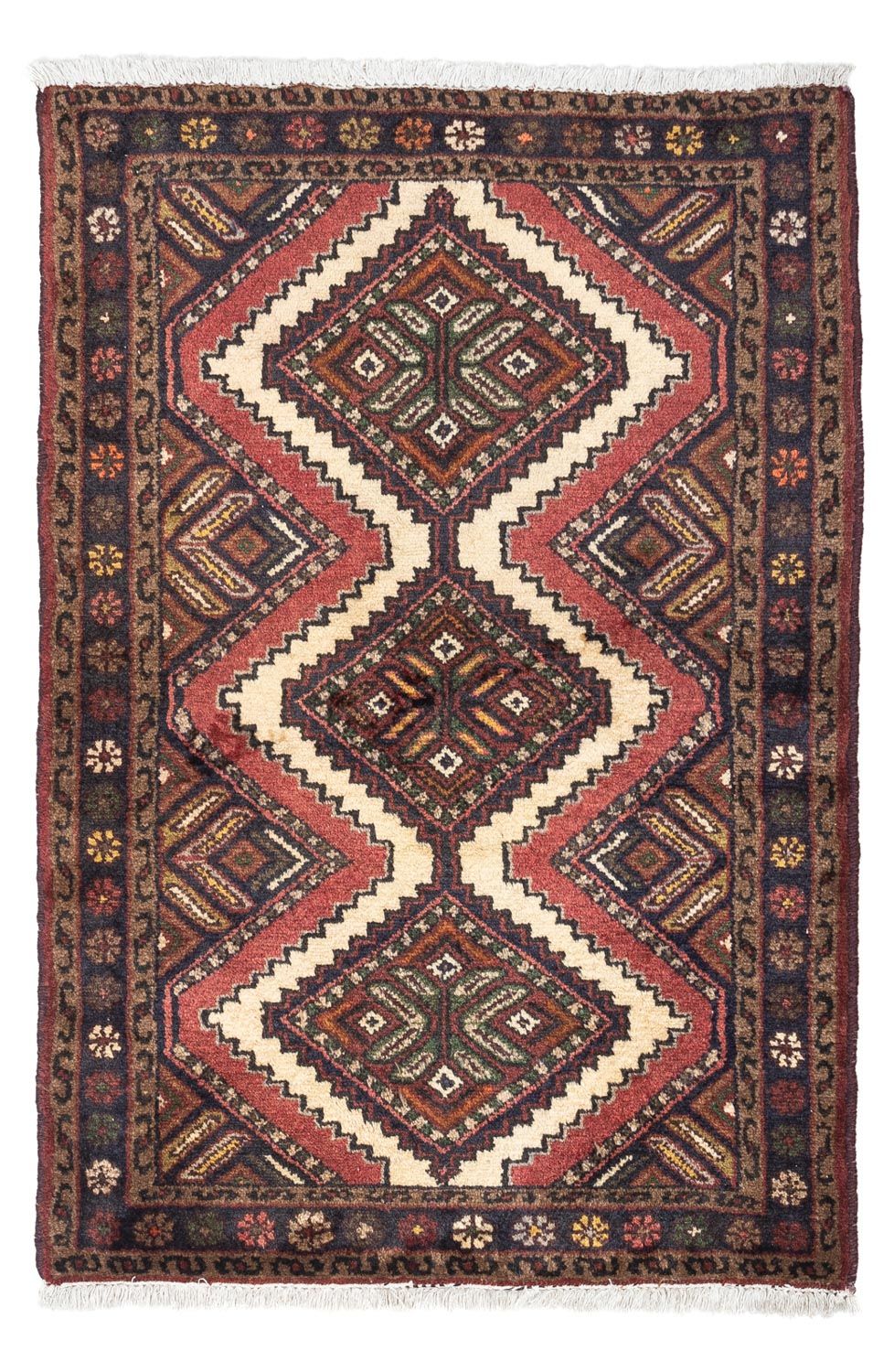 Tapis persan - Nomadic - 112 x 76 cm - rouge