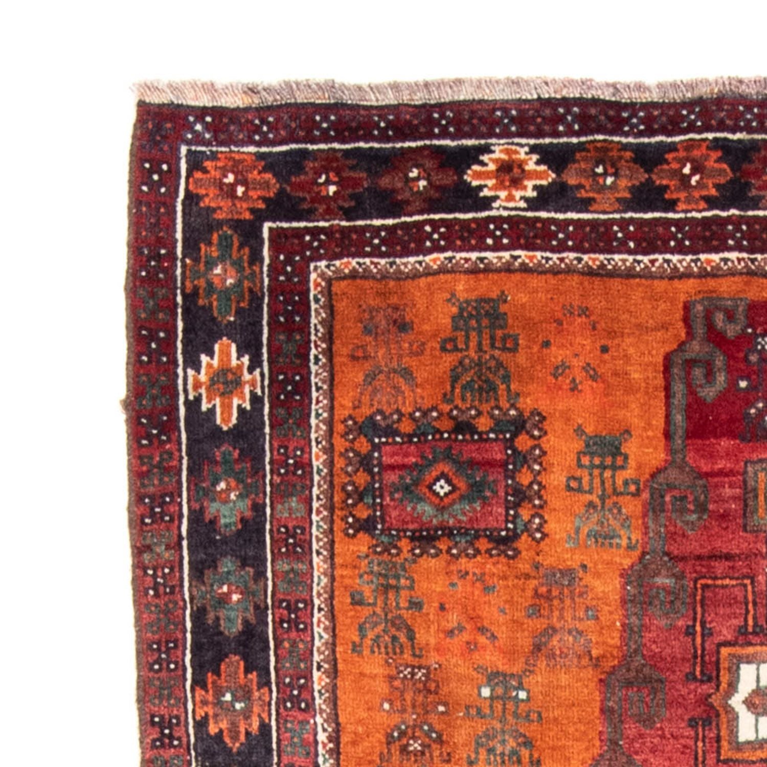 Tapis de couloir Tapis persan - Nomadic - 220 x 104 cm - orange