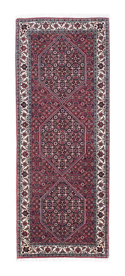 Tapis de couloir Tapis persan - Bidjar - 198 x 73 cm - rouge foncé