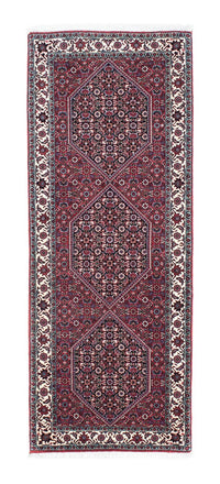 Tapis de couloir Tapis persan - Bidjar - 198 x 73 cm - rouge foncé