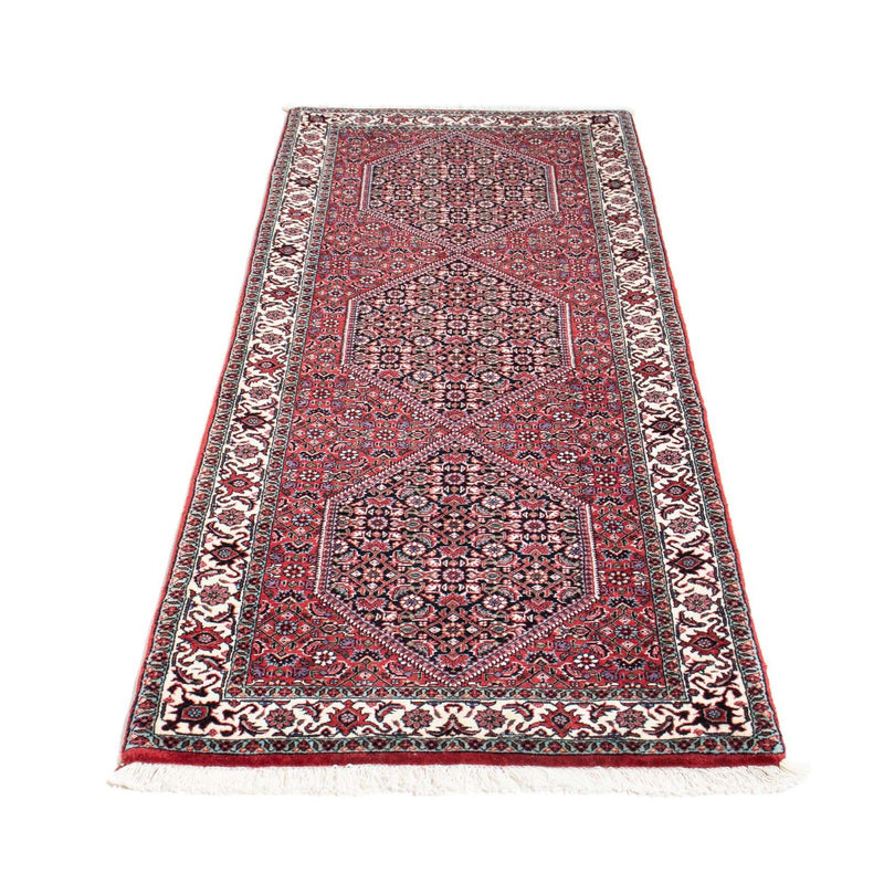 Tapis de couloir Tapis persan - Bidjar - 198 x 73 cm - rouge foncé