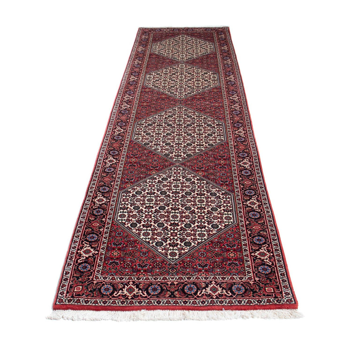 Tapis de couloir Tapis persan - Bidjar - 300 x 82 cm - rouge