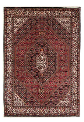 Tapis persan - Bidjar - 232 x 168 cm - rouge foncé