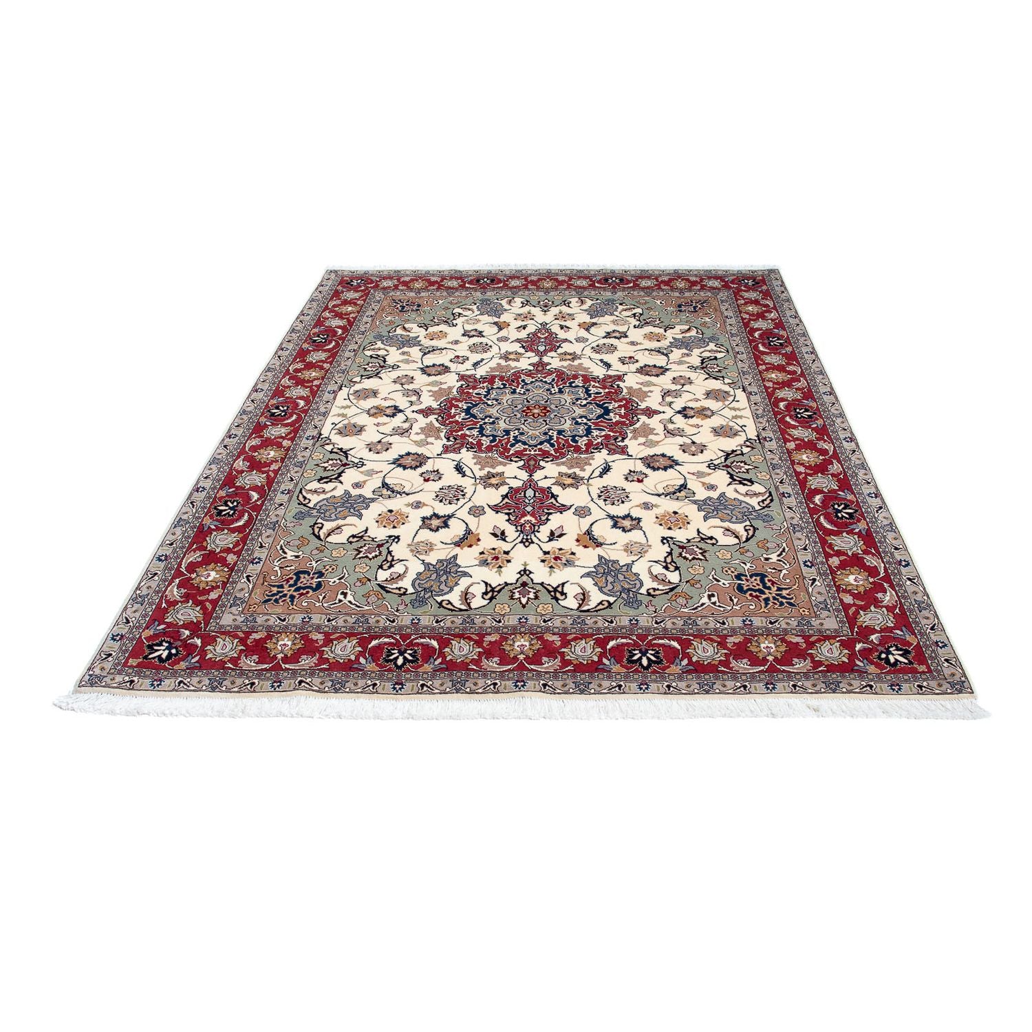 Tapis persan - Tabriz - Royal - 206 x 154 cm - beige