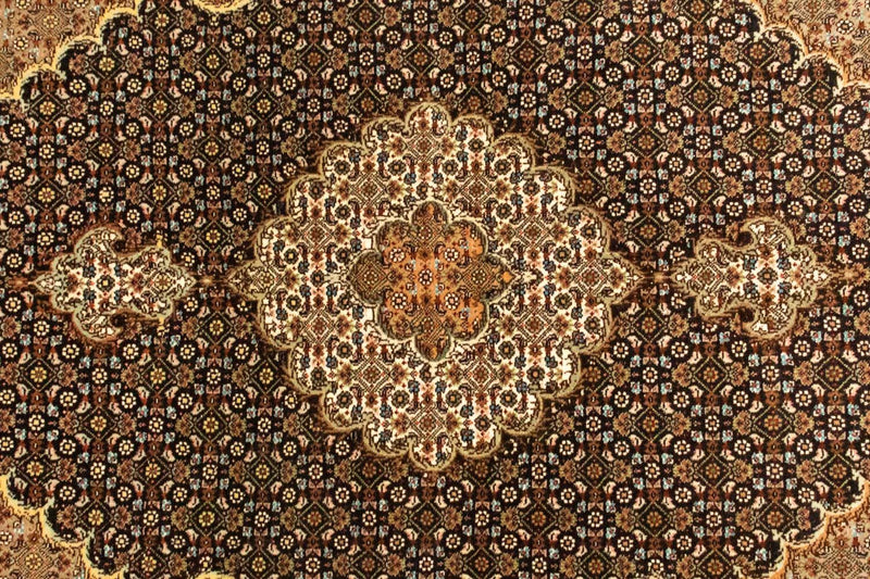 Tapis persan - Tabriz - Royal - 150 x 105 cm - bleu foncé