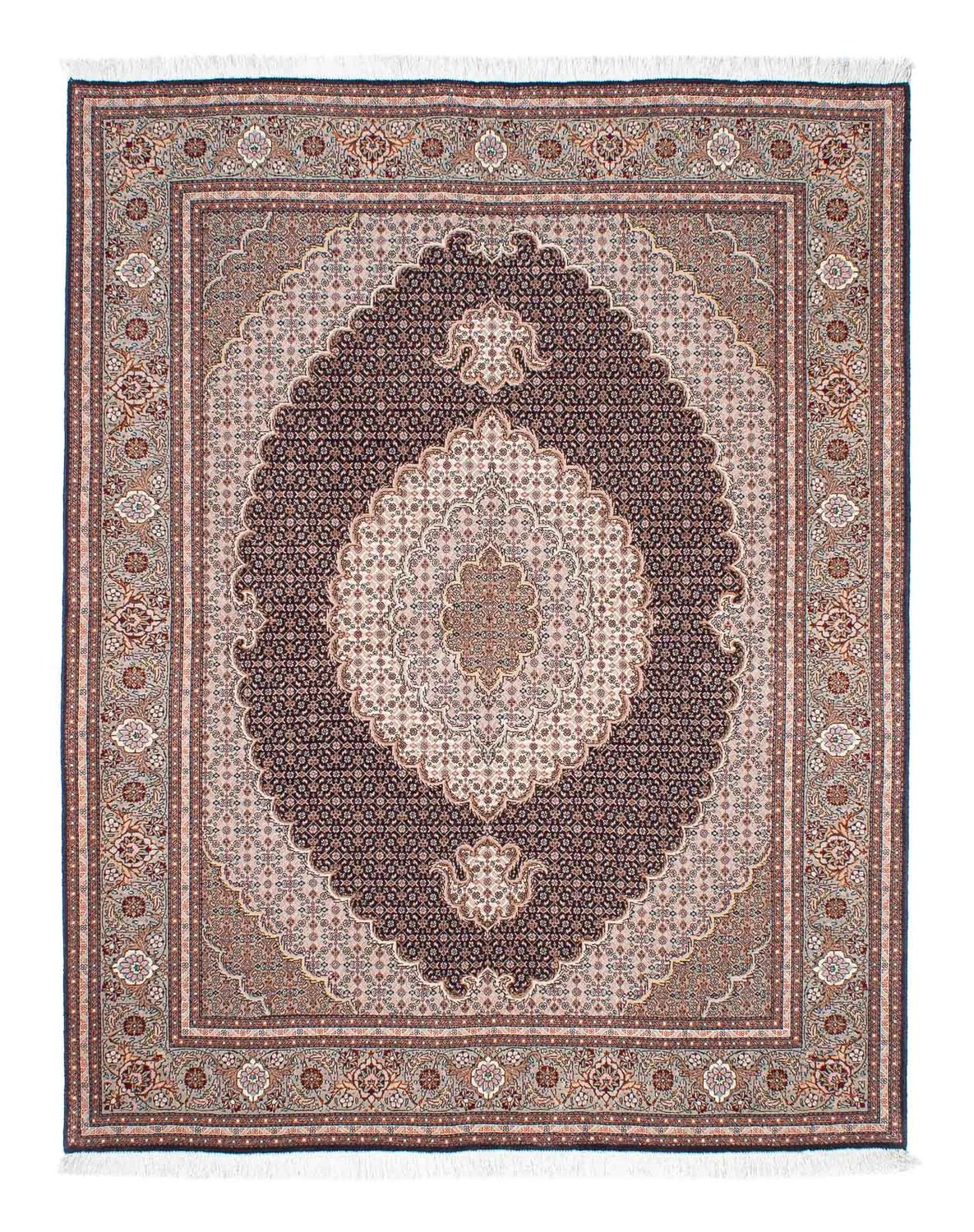Tapis persan - Tabriz - 187 x 150 cm - marron clair