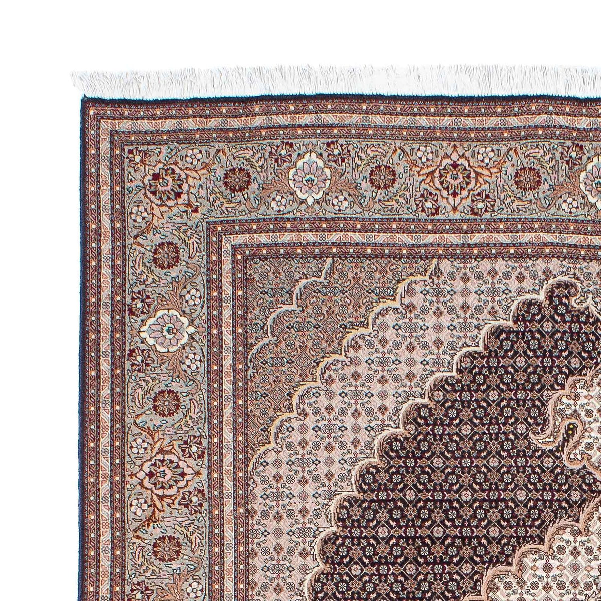 Tapis persan - Tabriz - 187 x 150 cm - marron clair