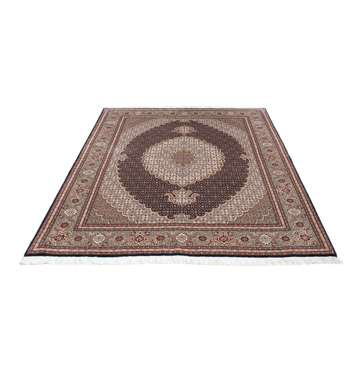 Tapis persan - Tabriz - 187 x 150 cm - marron clair