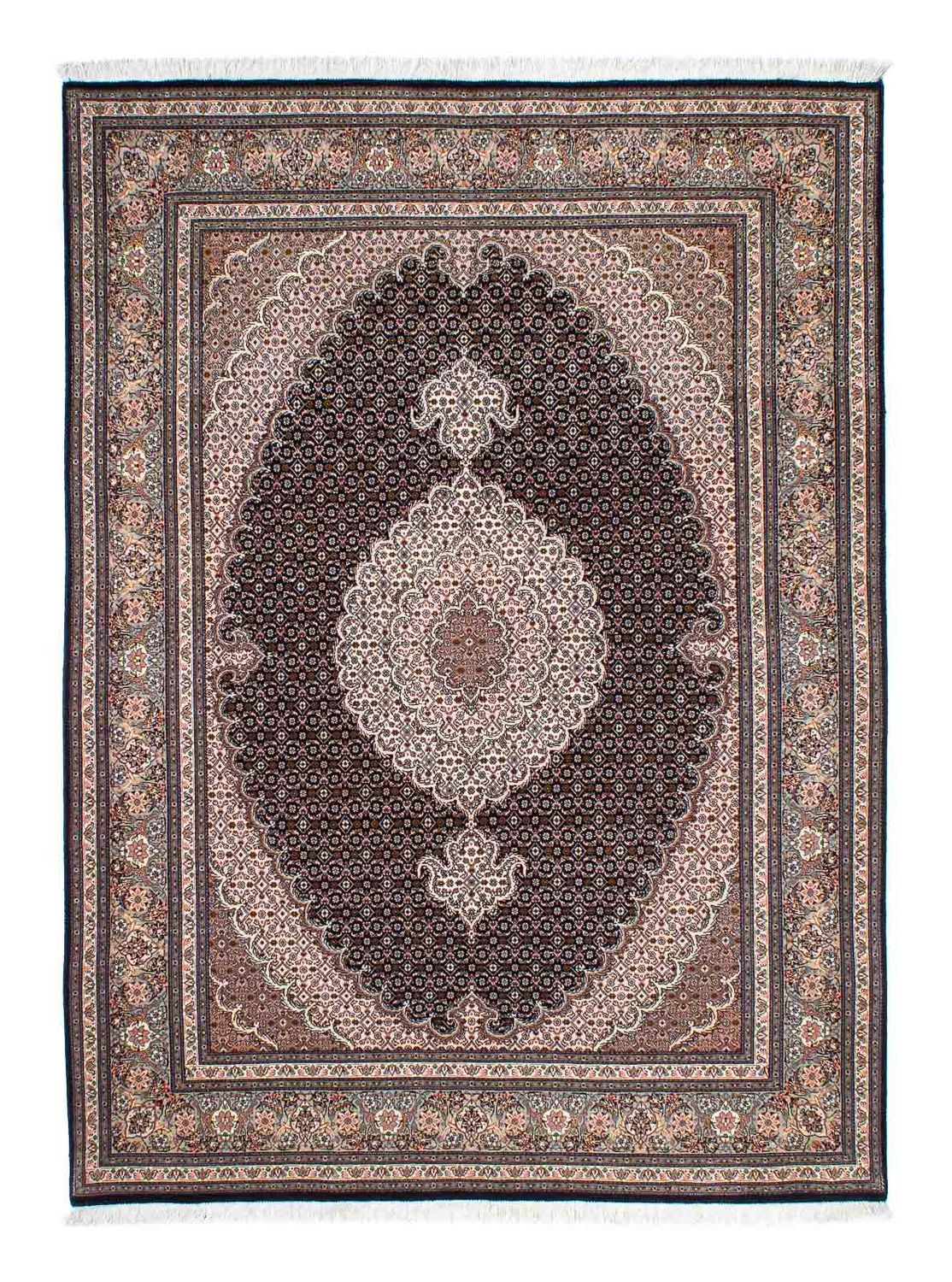 Tapis persan - Tabriz - Royal - 208 x 150 cm - marron clair