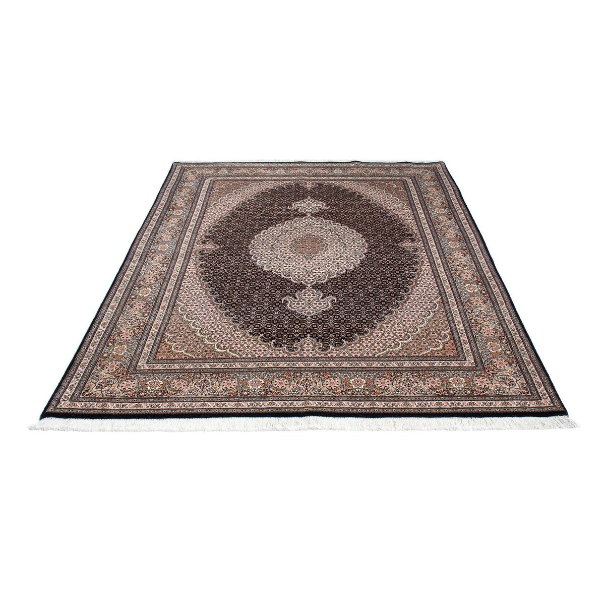 Tapis persan - Tabriz - Royal - 208 x 150 cm - marron clair
