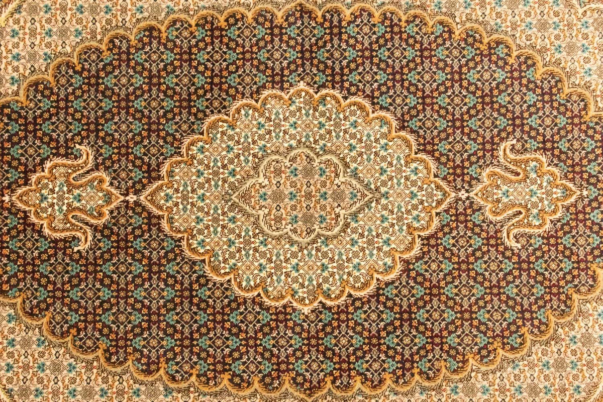 Tapis persan - Tabriz - Royal - 155 x 102 cm - bleu foncé