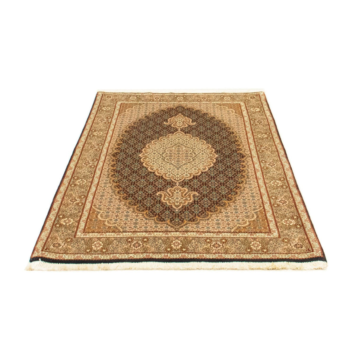 Tapis persan - Tabriz - Royal - 155 x 102 cm - bleu foncé