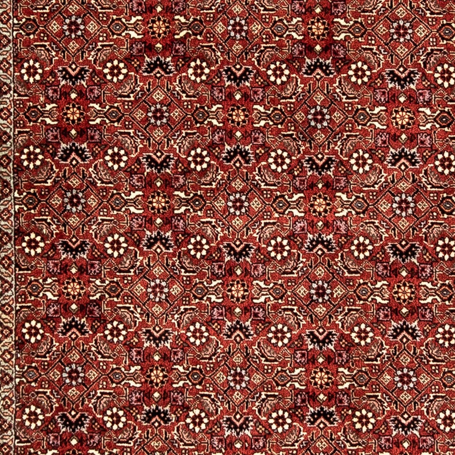Tapis de couloir Tapis persan - Bidjar - 296 x 81 cm - rouge foncé