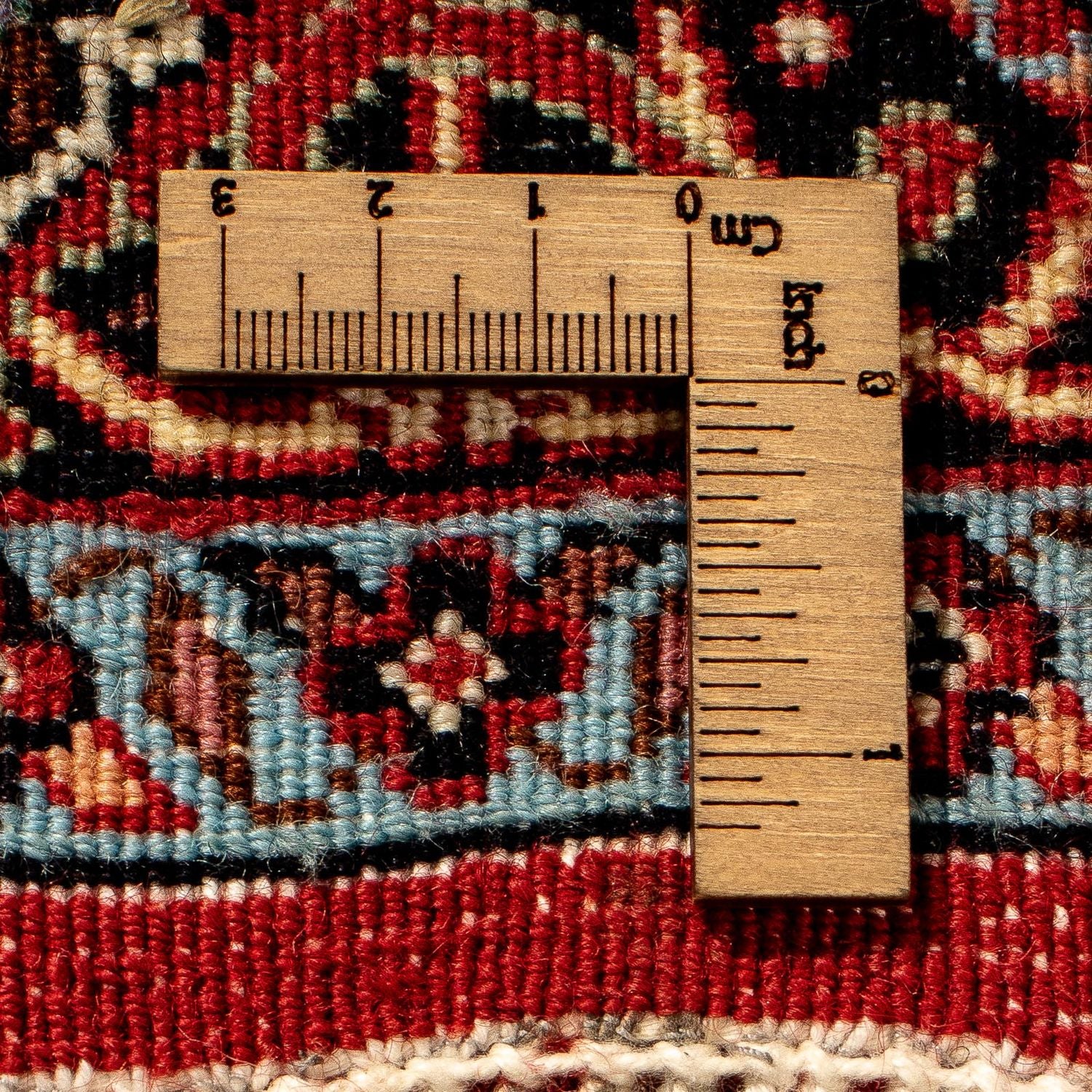 Tapis de couloir Tapis persan - Bidjar - 296 x 81 cm - rouge foncé