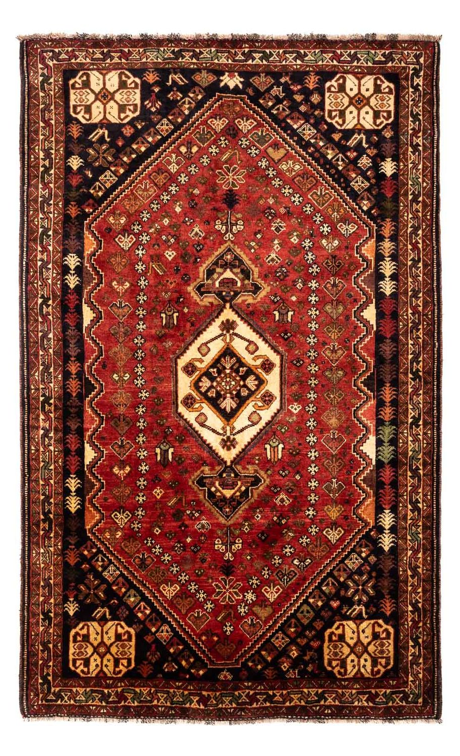 Tapis persan - Nomadic - 276 x 172 cm - rouge foncé