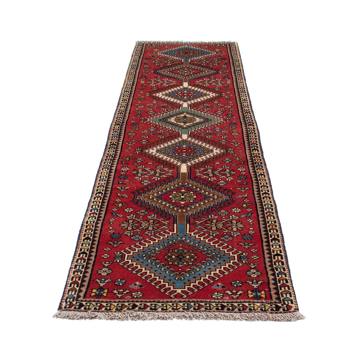 Tapis de couloir Tapis persan - Nomadic - 281 x 75 cm - rouge