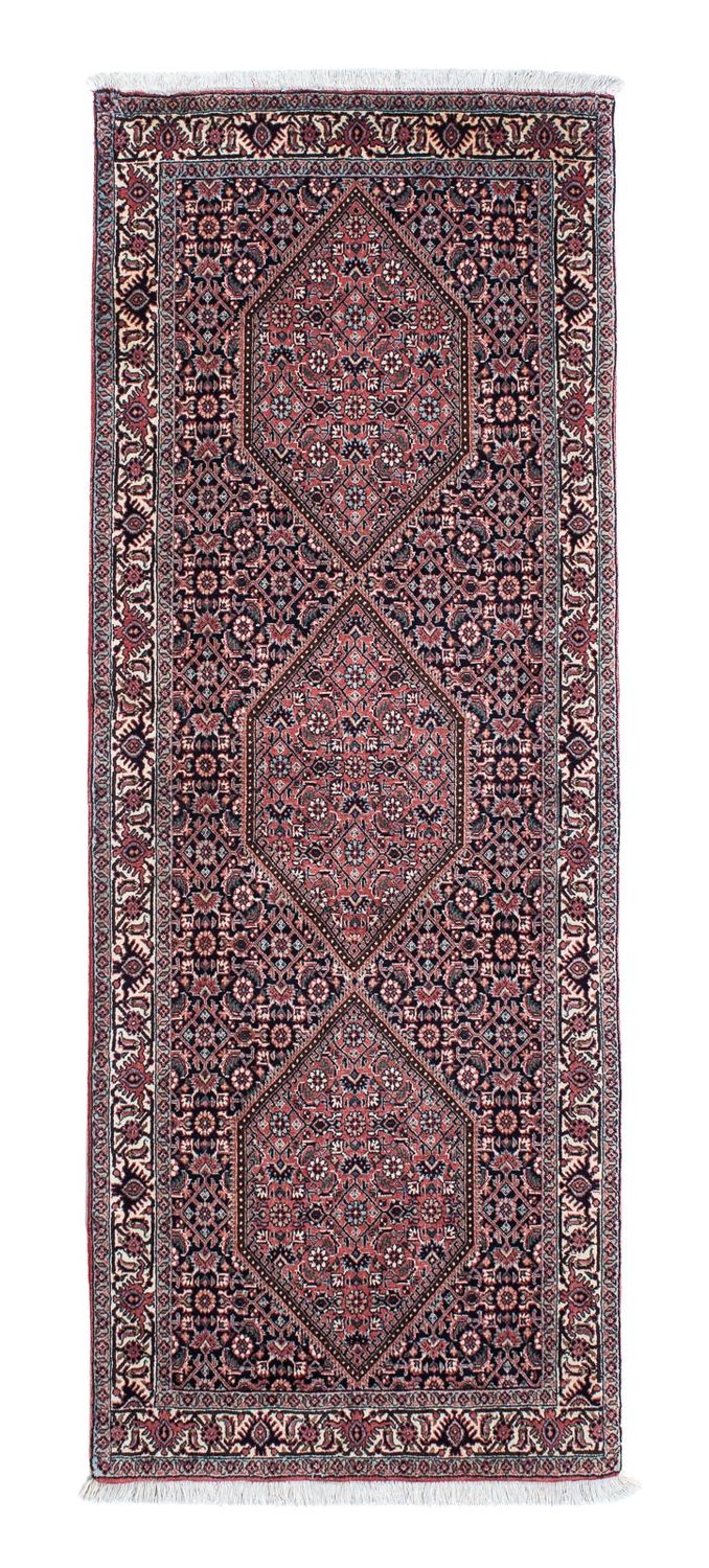 Tapis de couloir Tapis persan - Bidjar - 202 x 75 cm - bleu foncé