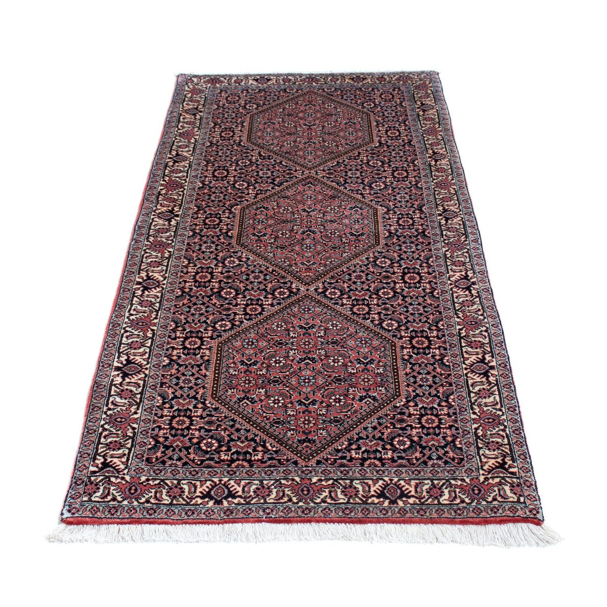 Tapis de couloir Tapis persan - Bidjar - 202 x 75 cm - bleu foncé