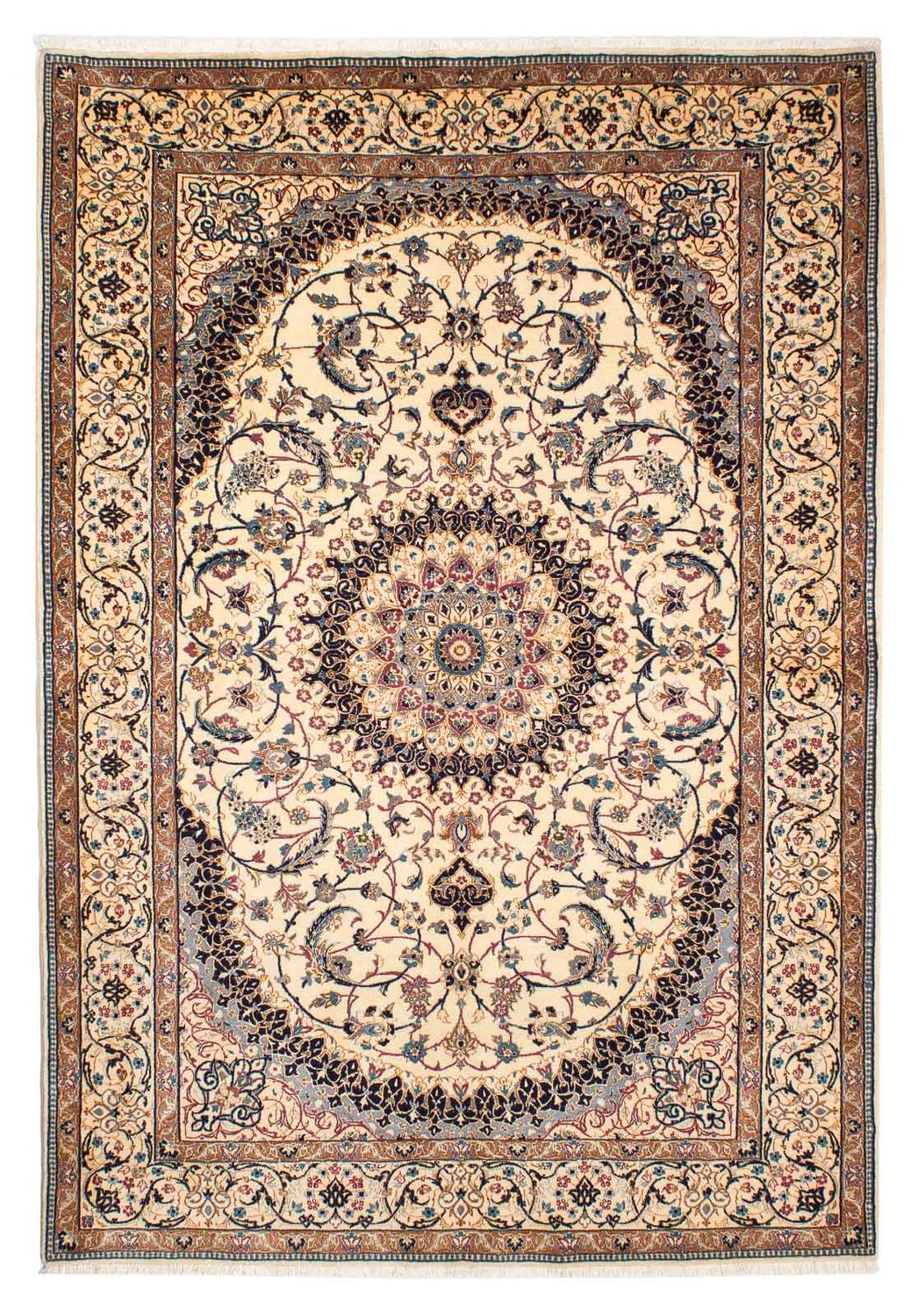 Tapis persan - Nain - Premium - 213 x 148 cm - beige