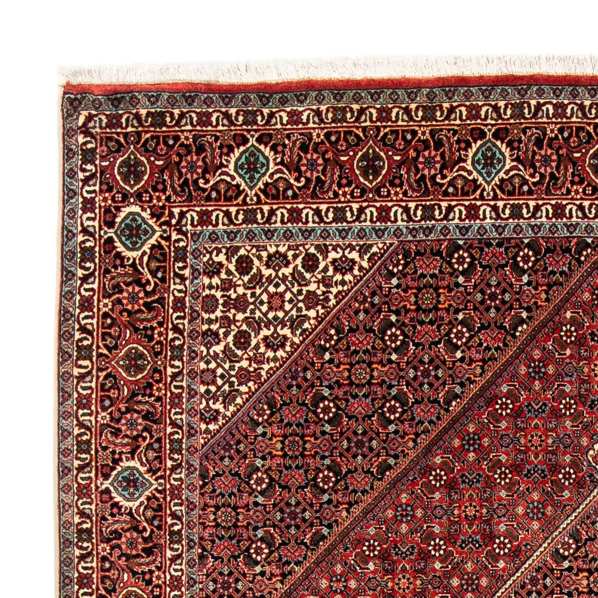 Tapis persan - Bidjar - 233 x 169 cm - rouge foncé