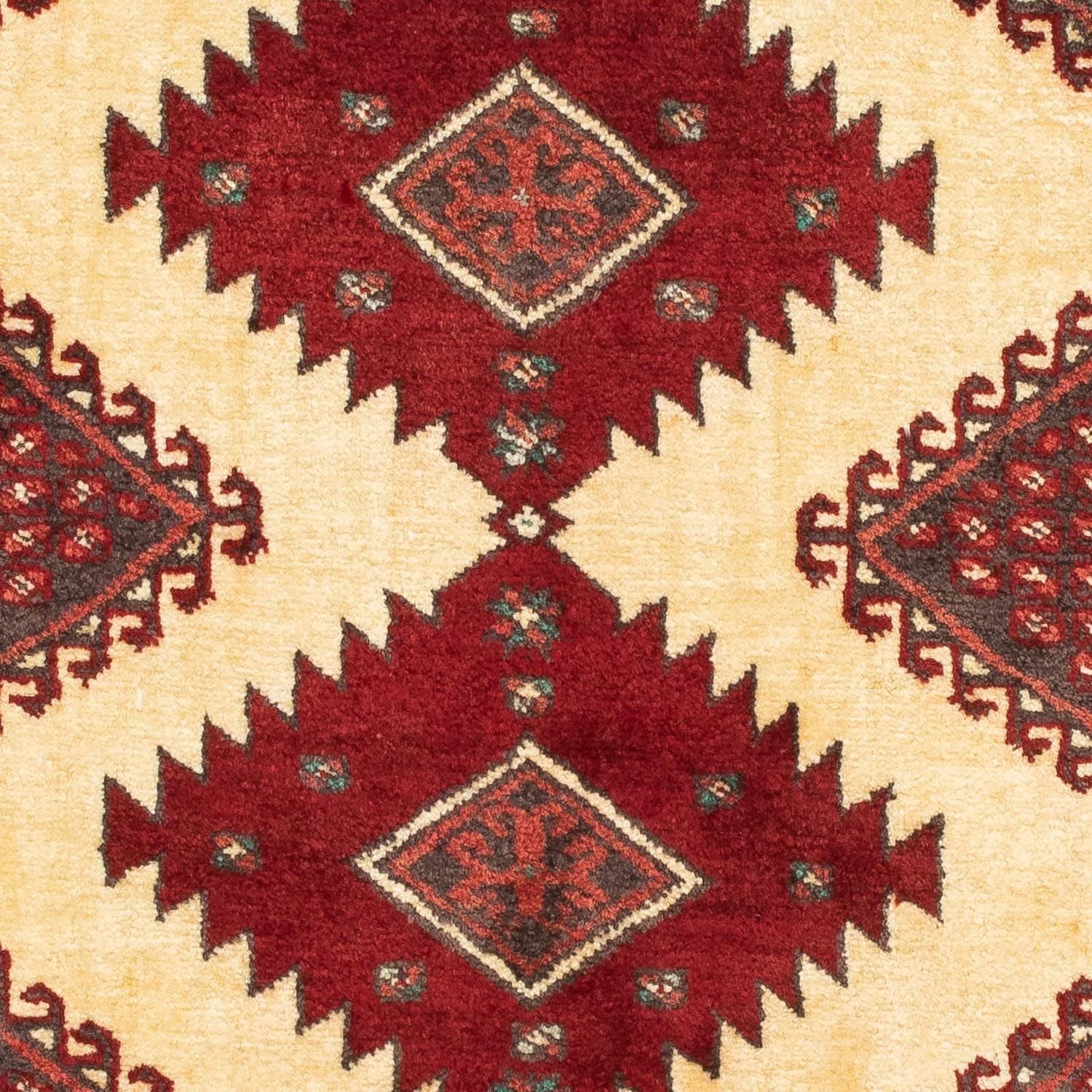 Tapis Turkaman - 133 x 92 cm - rouge foncé