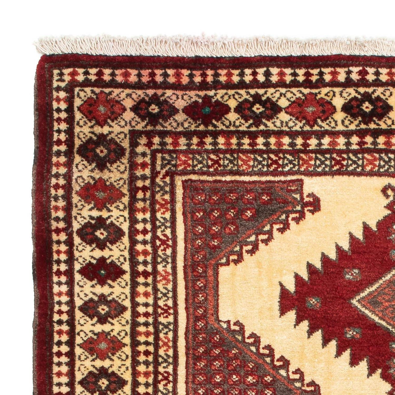 Tapis Turkaman - 133 x 92 cm - rouge foncé