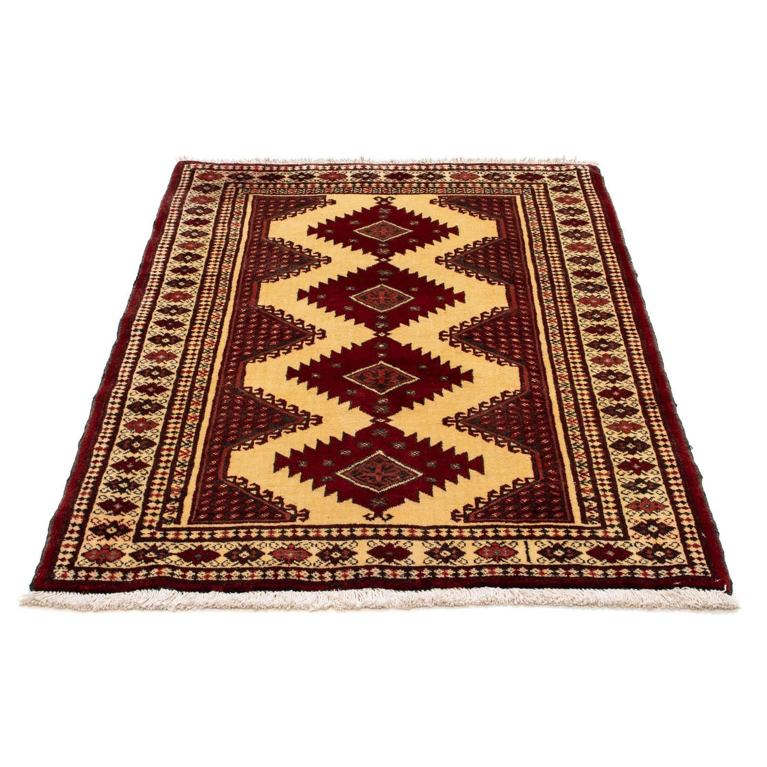 Tapis Turkaman - 133 x 92 cm - rouge foncé