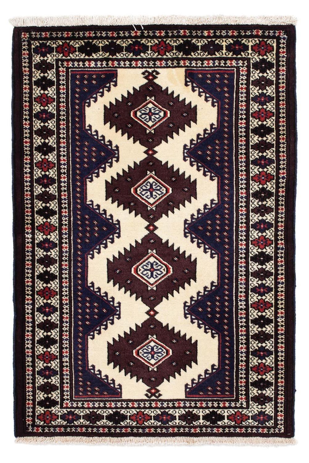 Tapis Turkaman - 133 x 86 cm - multicolore