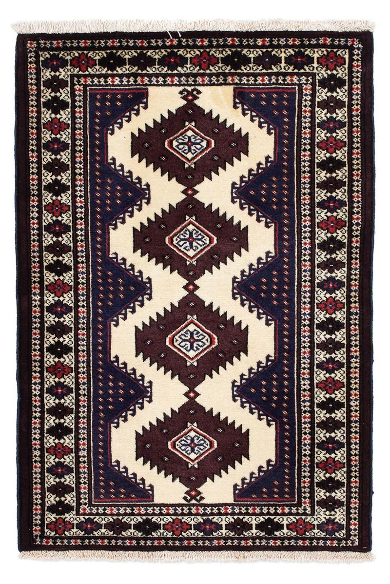 Tapis Turkaman - 133 x 86 cm - multicolore