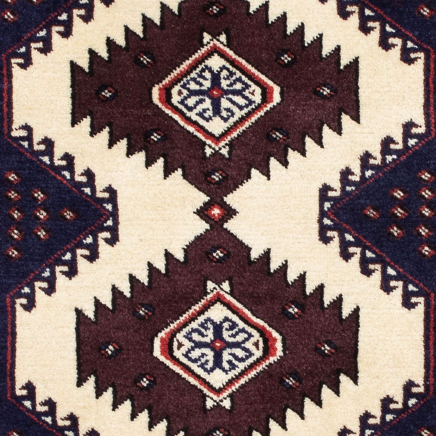 Tapis Turkaman - 133 x 86 cm - multicolore