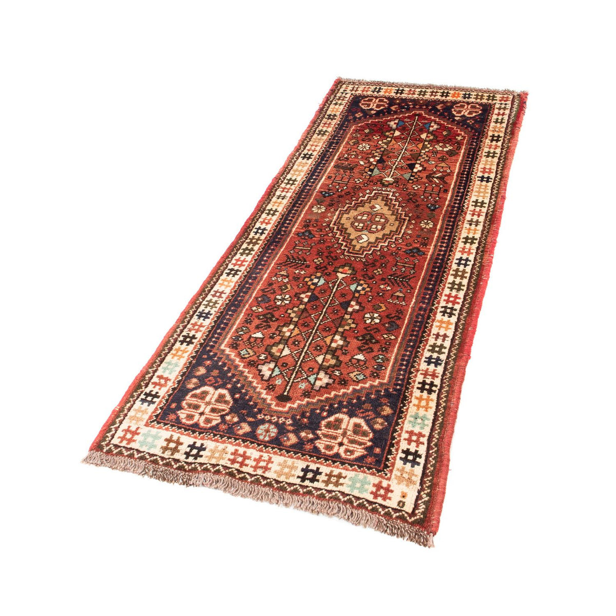Tapis de couloir Tapis persan - Nomadic - 175 x 67 cm - marron