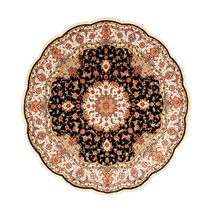 Tapis persan - Tabriz - Royal ronde  - 208 x 208 cm - bleu foncé