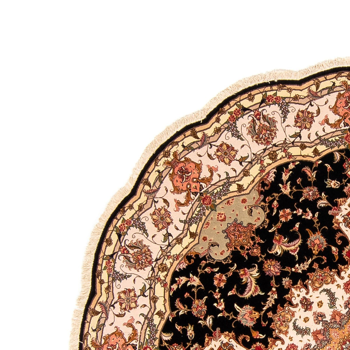 Tapis persan - Tabriz - Royal ronde  - 208 x 208 cm - bleu foncé