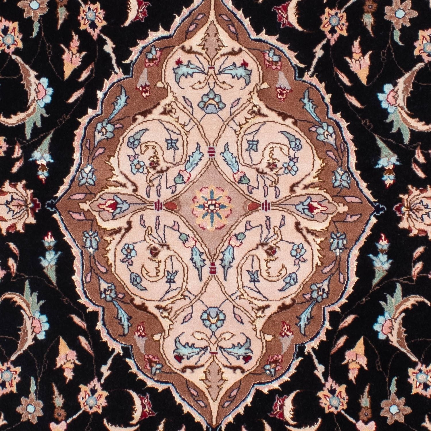 Tapis persan - Tabriz - Royal - 201 x 155 cm - bleu foncé