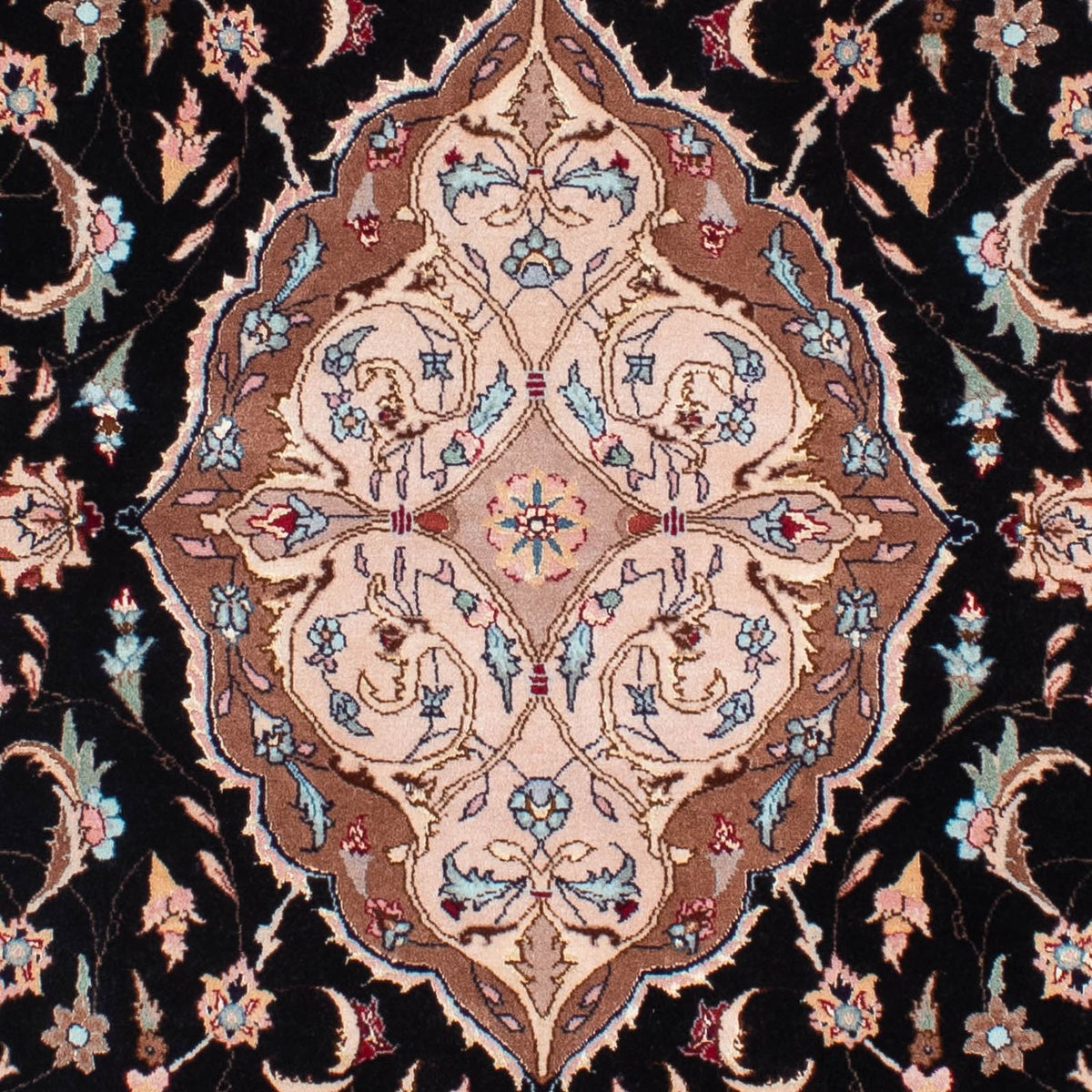 Tapis persan - Tabriz - Royal - 201 x 155 cm - bleu foncé