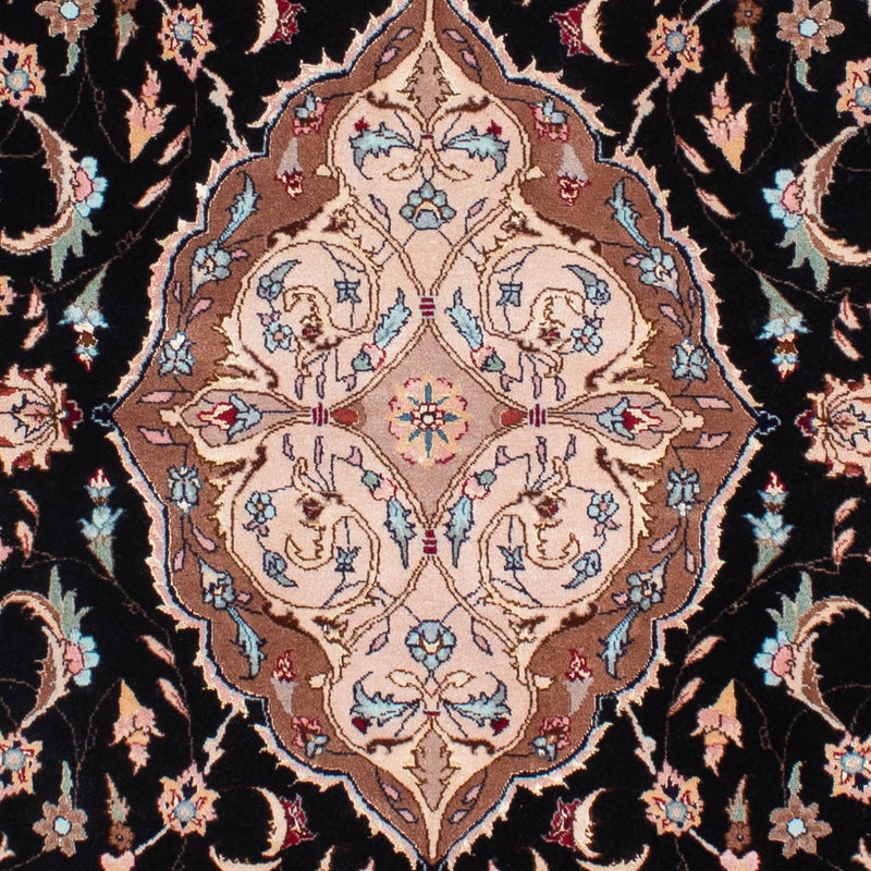 Tapis persan - Tabriz - Royal - 201 x 155 cm - bleu foncé