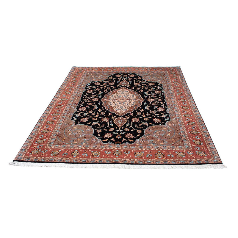 Tapis persan - Tabriz - Royal - 201 x 155 cm - bleu foncé
