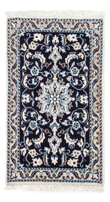 Tapis persan - Nain - 94 x 58 cm - bleu foncé