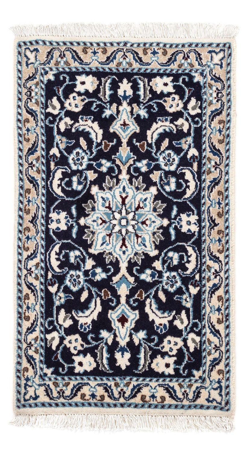 Tapis persan - Nain - 94 x 58 cm - bleu foncé