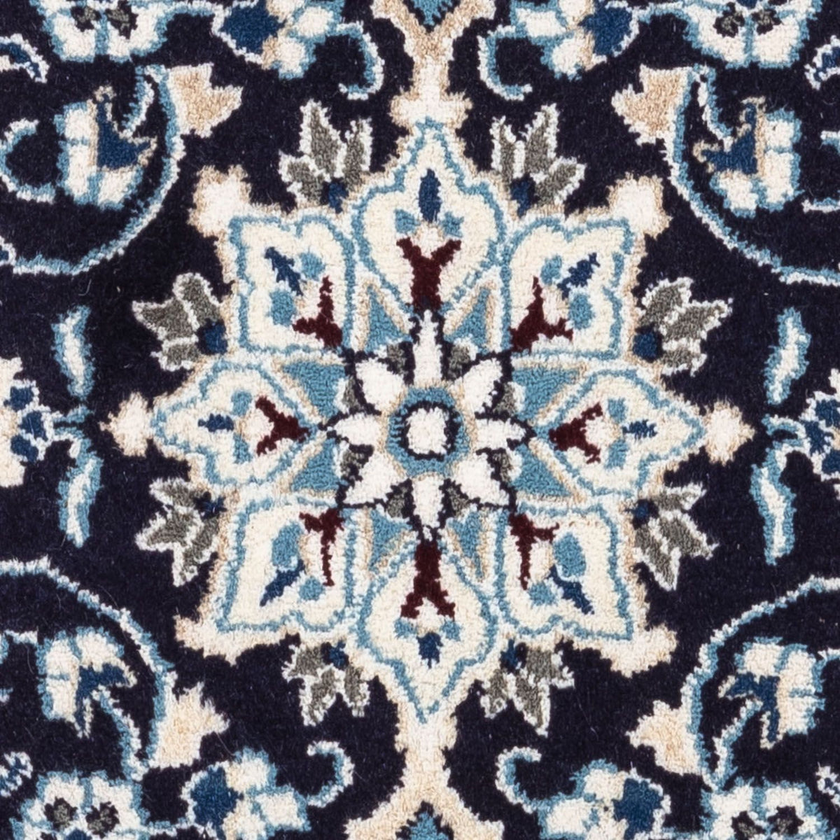Tapis persan - Nain - 94 x 58 cm - bleu foncé