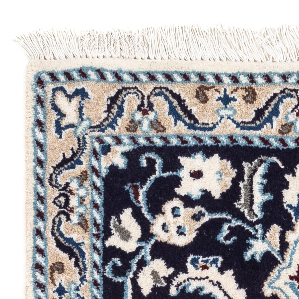 Tapis persan - Nain - 94 x 58 cm - bleu foncé