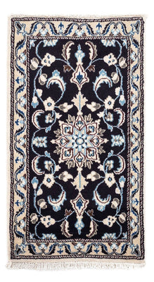 Tapis persan - Nain - 101 x 55 cm - bleu foncé